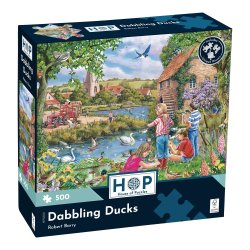 House of Puzzles puslespil med 500 brikker. Motiv: Dabbling Ducks.