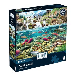 House of Puzzles puslespil med 1000 brikker. Motiv: Gold Creek.