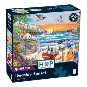 House of Puzzles puslespil med 250 XXLbrikker. Motiv: Seaside Sunset.
