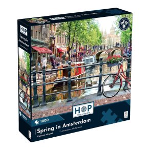 House of Puzzles puslespil med 1000 brikker. Motiv: Spring in Amsterdam.