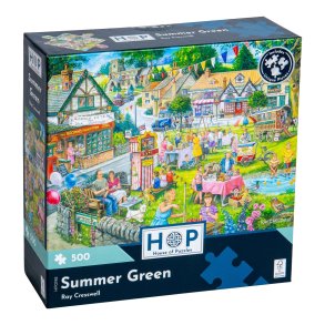 House of Puzzles puslespil med 500 brikker. Motiv: Summer Green
