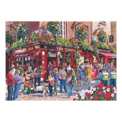 Temple Bar af Keith Stapleton med gaden omkring Temple Bar i Dublin.