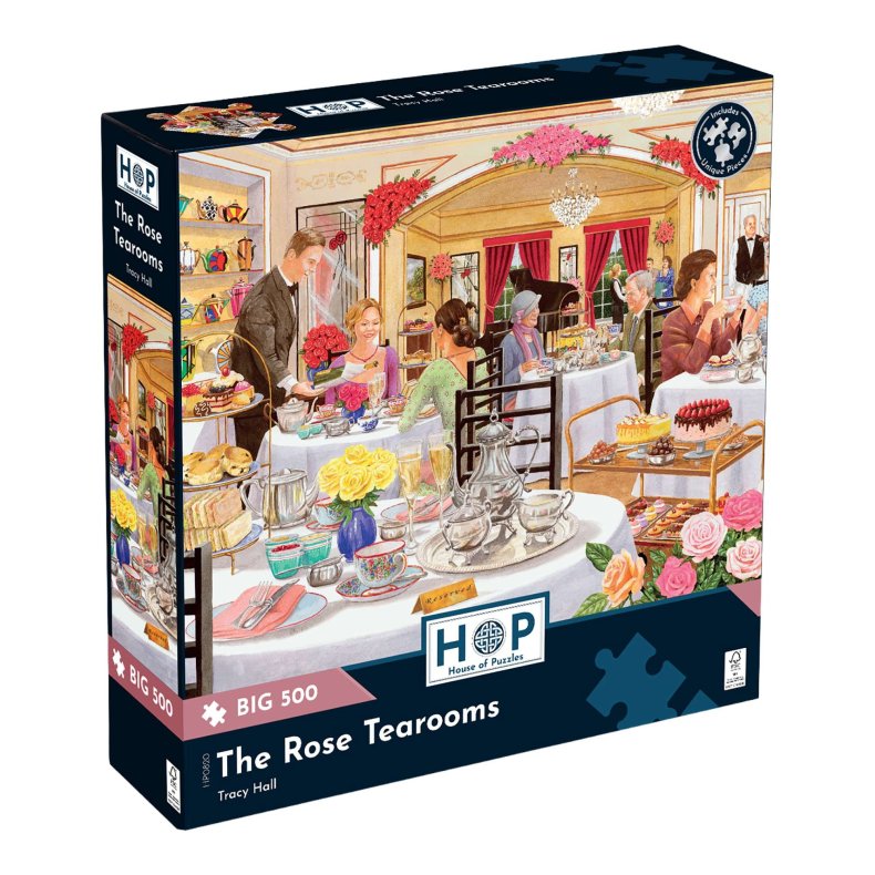 House of Puzzles puslespil med 500 XXL brikker. Motiv: The Rose Tearooms.