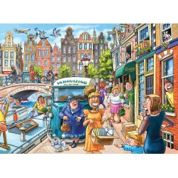 Wasgij Original 45 - Moving Day af Paul Gibbs. �sken viser et detaljeret tegneseriemotiv.