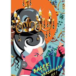 Balek, c'est Versailles ici af Good Bye Hippocrate med en aristokratiske kvinde der b�rer en lysekrone som hovedbekl�dning.