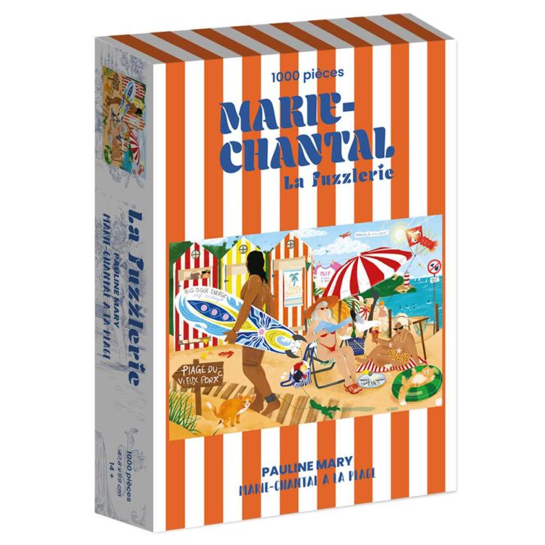 Marie-Chantal puslespil med 1000 brikker. Motiv: Marie-Chantal p� stranden.