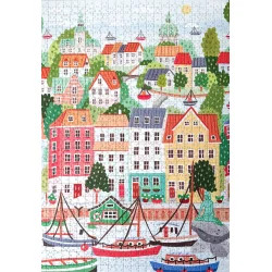 Copenhagen puslespil af Serena White med ikoniske bygninger fra K�benhavn.