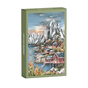 Piecely mini puslespil med 99 brikker. Motiv: Lofoten Norway.