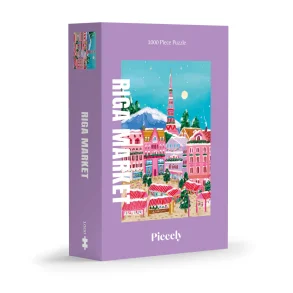 Piecely puslespil med 1000 brikker. Motiv: Riga Market.