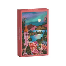 Piecely mini puslespil med 99 brikker. Motiv: Suisse Nights.