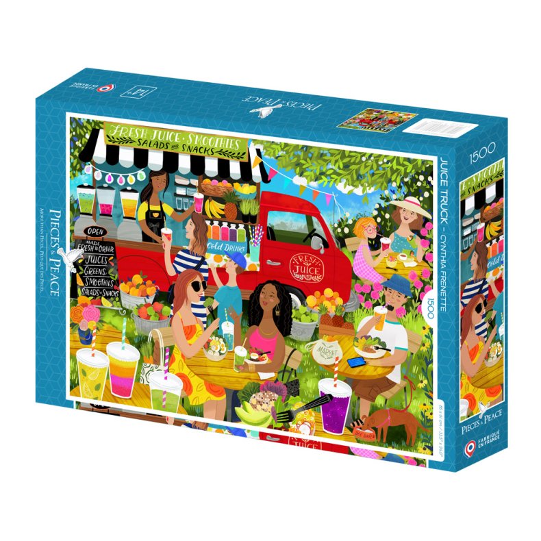 Pieces and Peace puslespil med 1500 brikker. Motiv: Juice Truck.