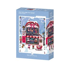 Pieces and Peace puslespil med 96 brikker. Motiv: Old Village Toy Shop.