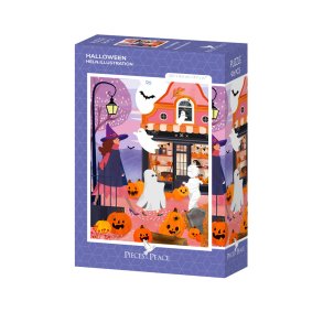 Pieces and Peace puslespil med 96 brikker. Motiv: Halloween.