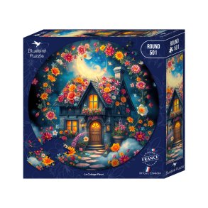 Round Puzzle - Le Cottage Fleuri - 501 brikker