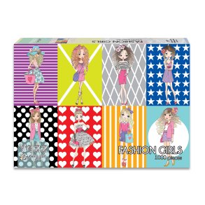 Yazz puslespil med 1000 brikker. Motiv: Fashion Girls.
