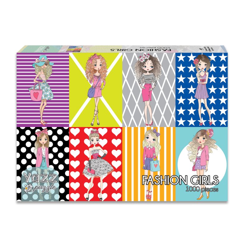 Yazz puslespil med 1000 brikker. Motiv: Fashion Girls.