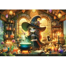 Lovely Witch med en heks der brygger eliksirer.